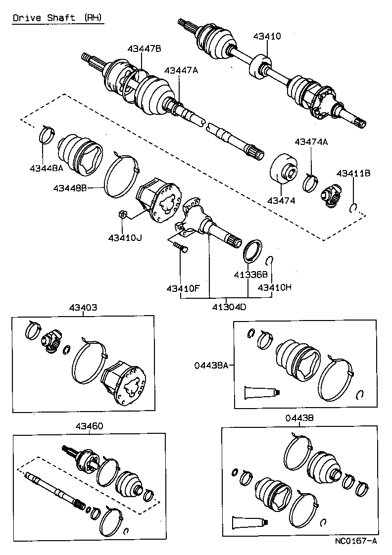04438-12100 BOOT KIT, FRONT DRIVE SHAFT product image