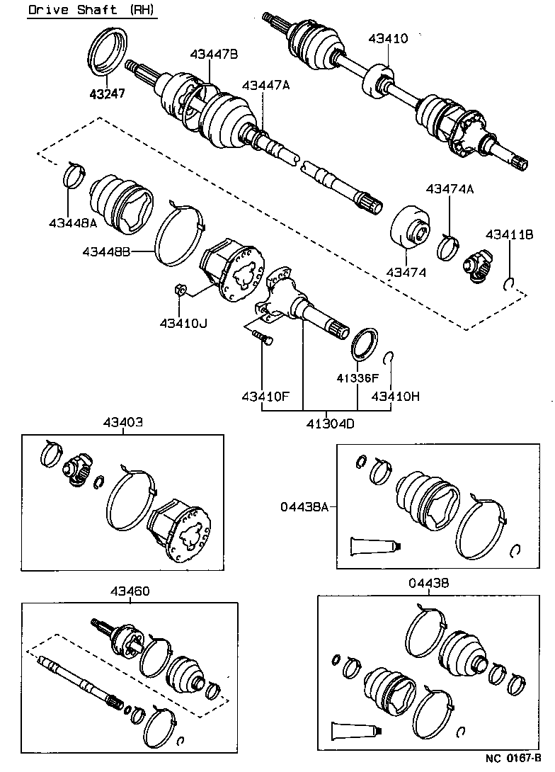 04438-12190 BOOT KIT, FRONT DRIVE SHAFT product image