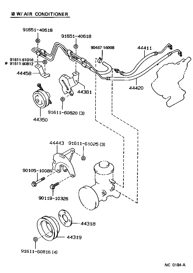 44348-30080 HOSE, OIL RESERVOIR TO PUMP, NO.1 product image