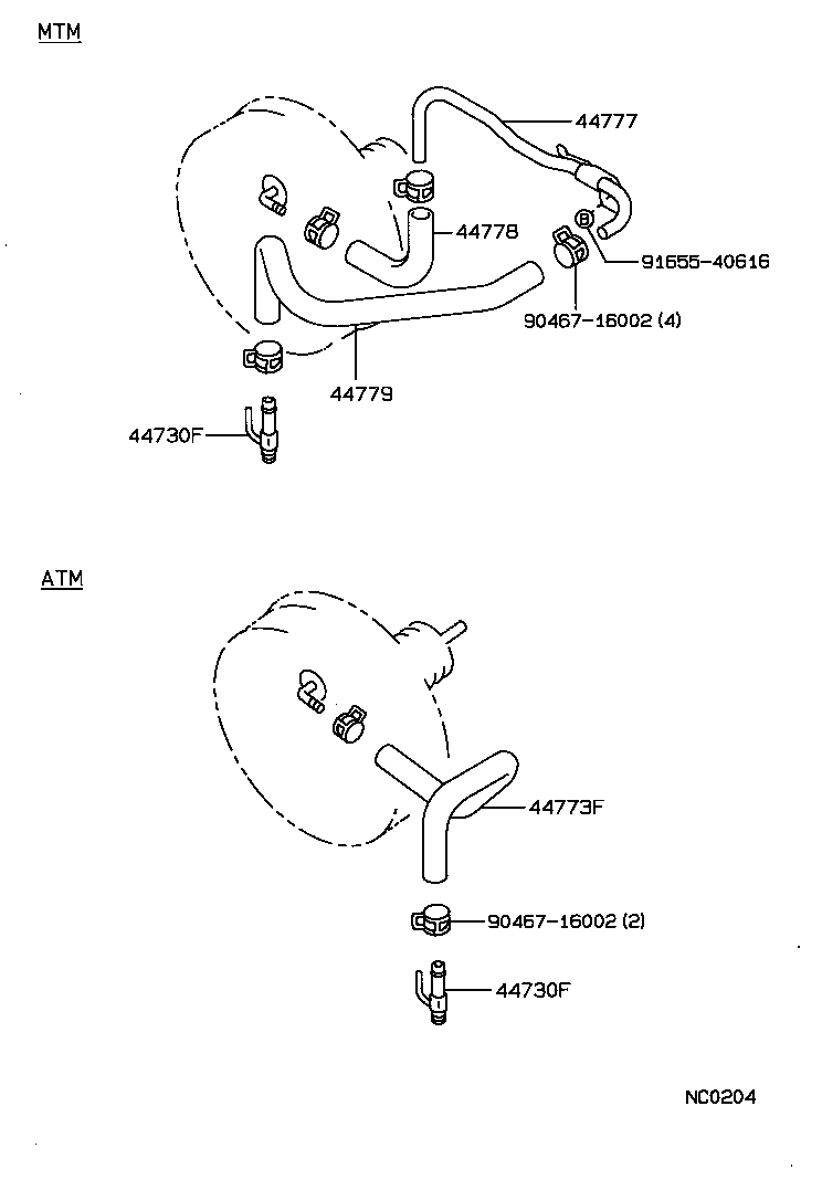 04443-30640 BOOSTER KIT, BRAKE product image