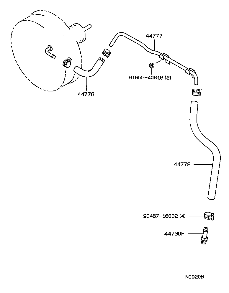 04443-30640 BOOSTER KIT, BRAKE product image
