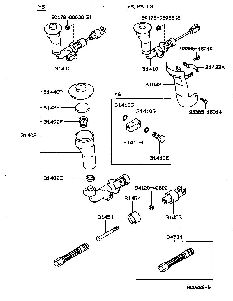 31410-30282 CYLINDER ASSY, CLUTCH MASTER product image