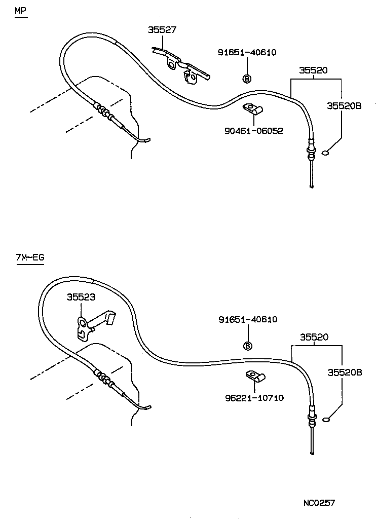 35520-30190 CABLE ASSY, THROTTLE product image