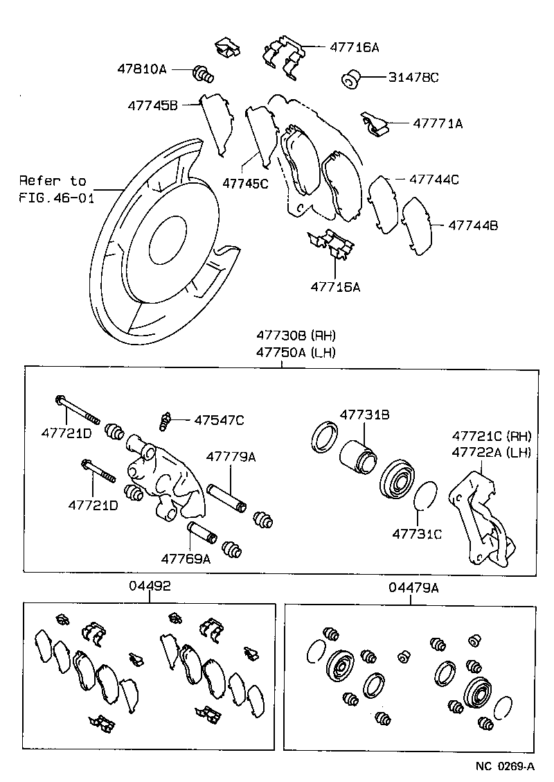 04479-30110 CYLINDER KIT, DISC BRAKE, REAR product image