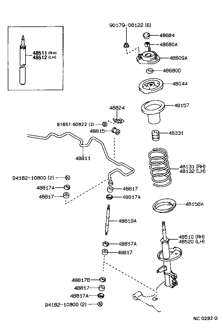 48157-12060 INSULATOR, FRONT COIL SPRING, UPPER product image