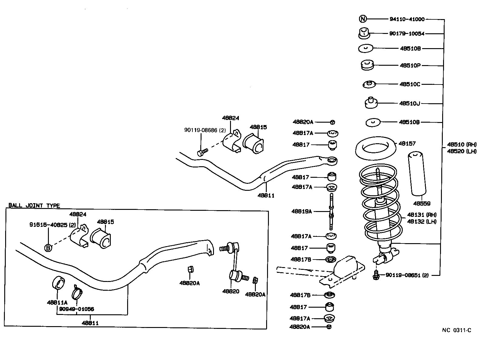 48157-30030 INSULATOR, FRONT COIL SPRING, UPPER product image