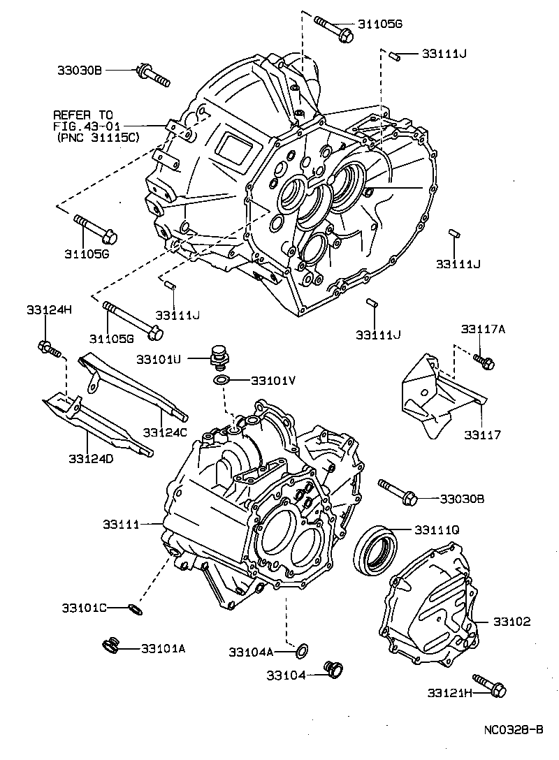 33102-32012 COVER SUB-ASSY, MANUAL TRANSMISSION CASE product image