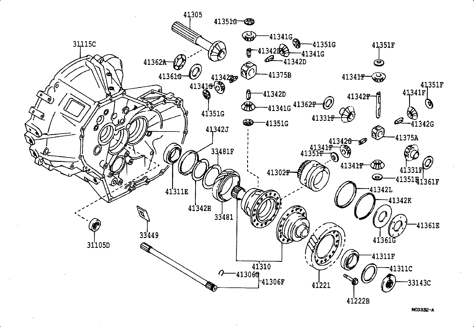 41310-12080 CASE ASSY, DIFFERENTIAL product image