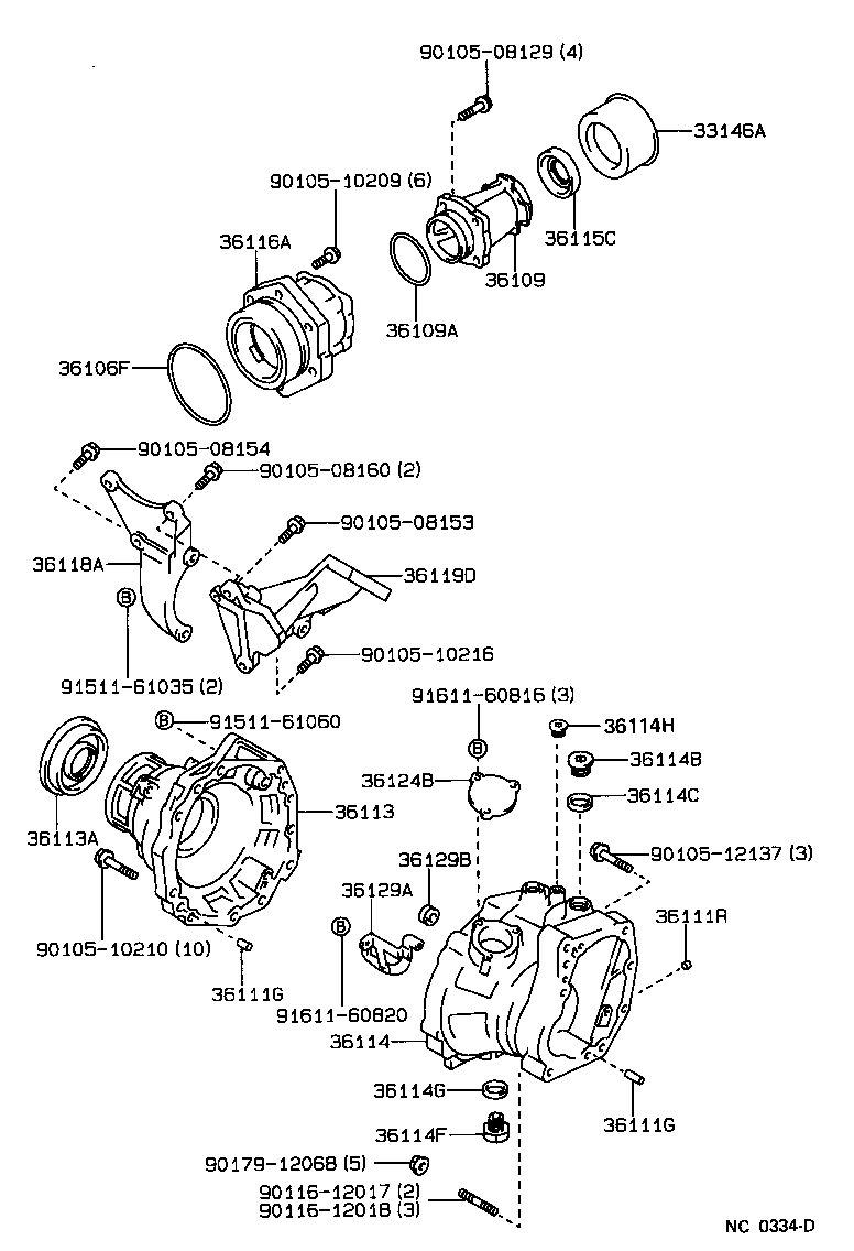 90311-38030 SEAL, TYPE T OIL (FOR TRANSFER EXTENSION HOUSING) product image