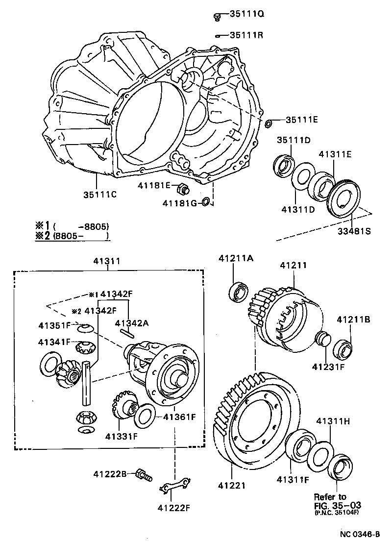 41310-12080 CASE ASSY, DIFFERENTIAL product image