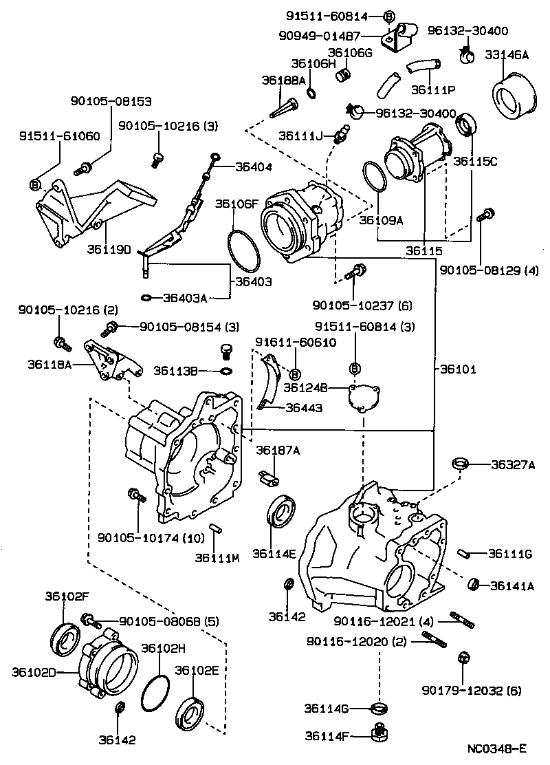 90311-38030 SEAL, TYPE T OIL (FOR TRANSFER EXTENSION HOUSING) product image