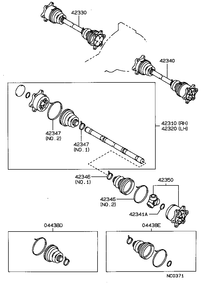 42303-30020 FLANGE SUB-ASSY, REAR AXLE product image