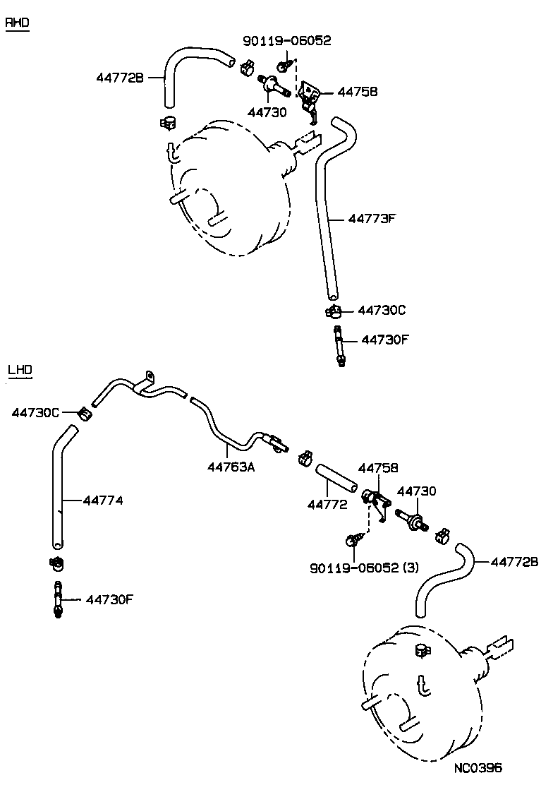 04443-20800 BOOSTER KIT, BRAKE product image