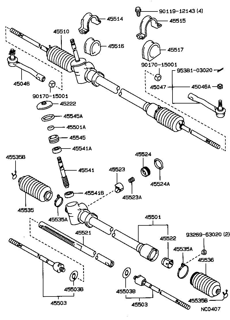 44015-22020 NUT SUB-ASSY, BEARING GUIDE product image