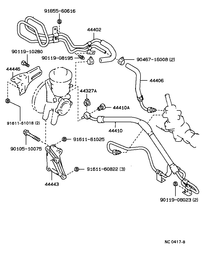44402-20280 COOLER SUB-ASSY, POWER STEERING OIL, NO.1 product image