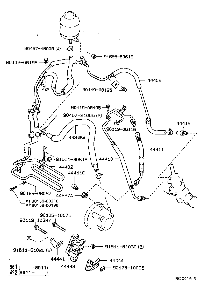 44402-20280 COOLER SUB-ASSY, POWER STEERING OIL, NO.1 product image