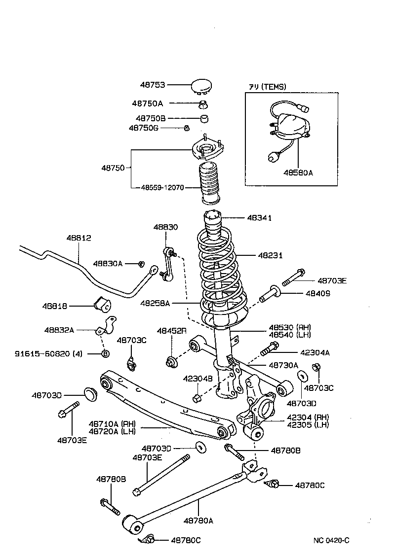 48231-2B170 SPRING, COIL, REAR product image