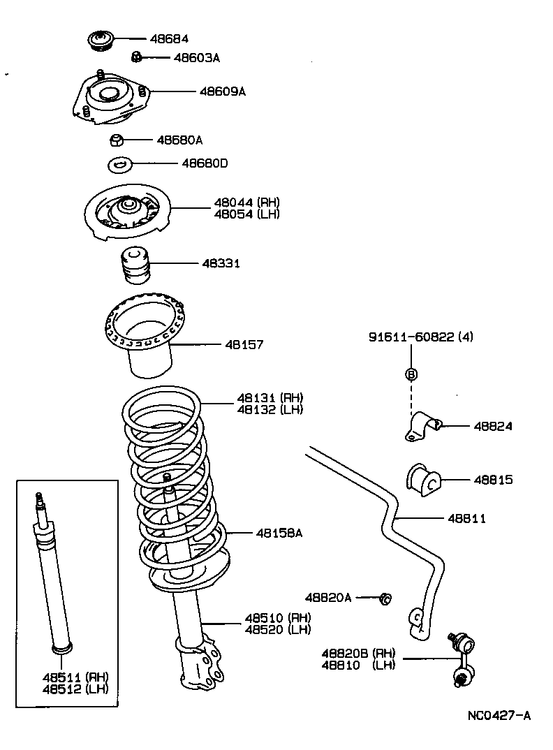48157-20070 INSULATOR, FRONT COIL SPRING, UPPER product image