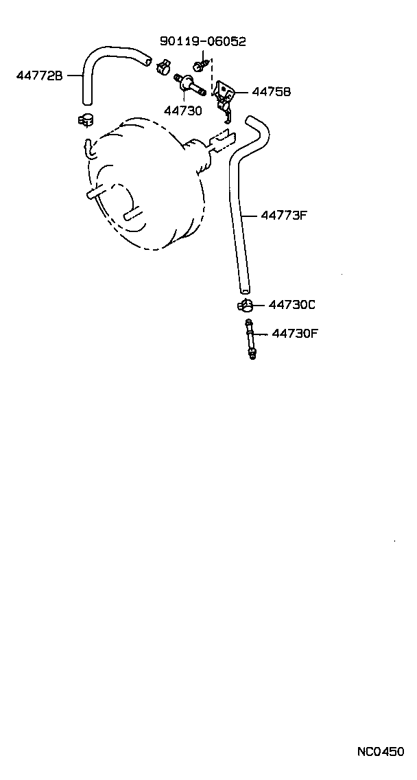 04443-20810 BOOSTER KIT, BRAKE product image
