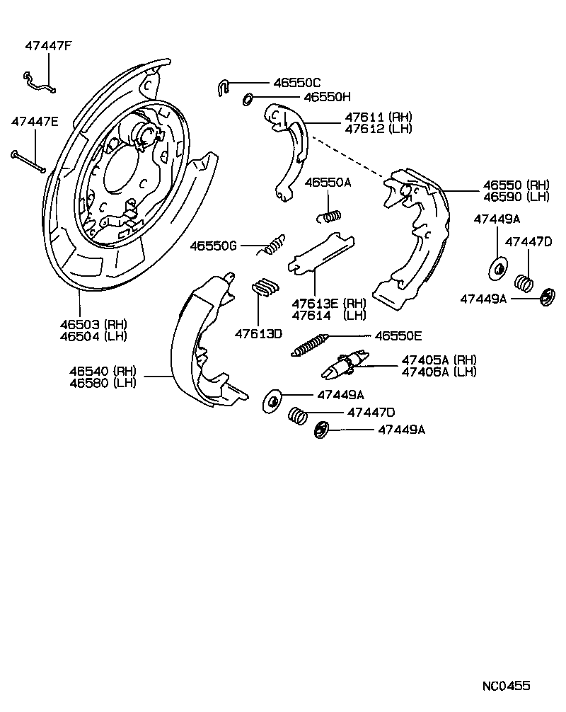 46420-29045 CABLE ASSY, PARKING BRAKE, NO.2 product image
