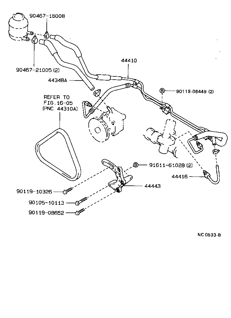 44443-22100 BRACKET, PUMP product image