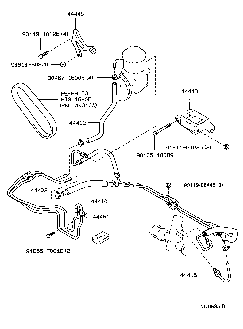 44443-22100 BRACKET, PUMP product image