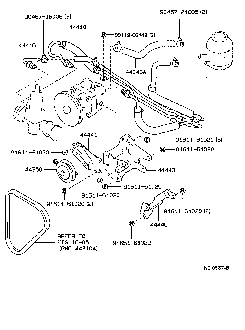44443-22100 BRACKET, PUMP product image