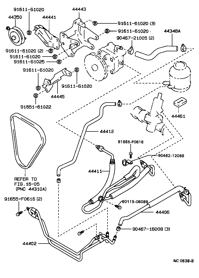 44443-22100 BRACKET, PUMP product image