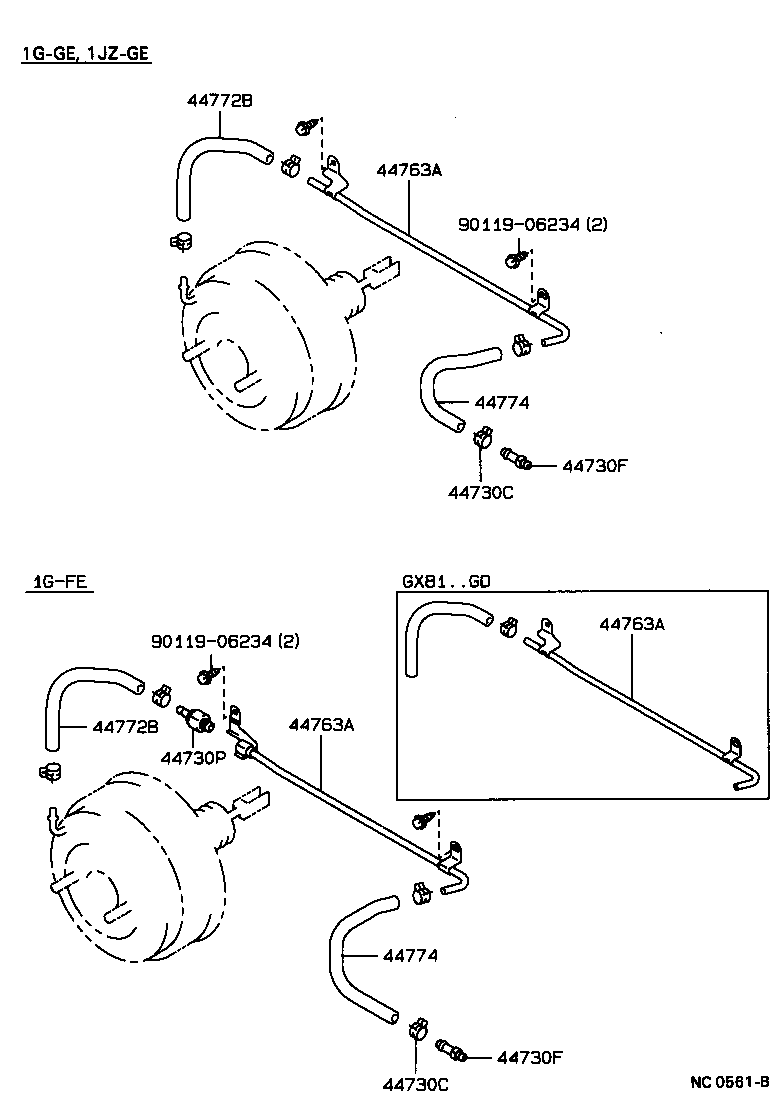04443-22590 BOOSTER KIT, BRAKE product image