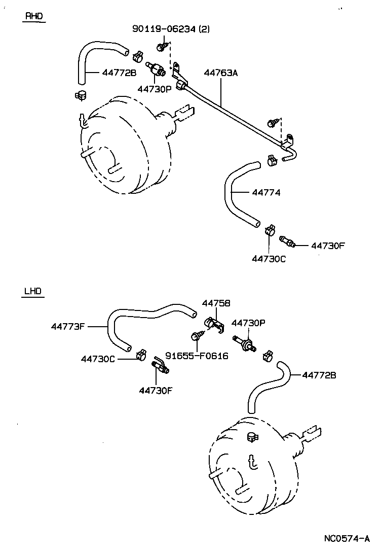 04443-22570 BOOSTER KIT, BRAKE product image
