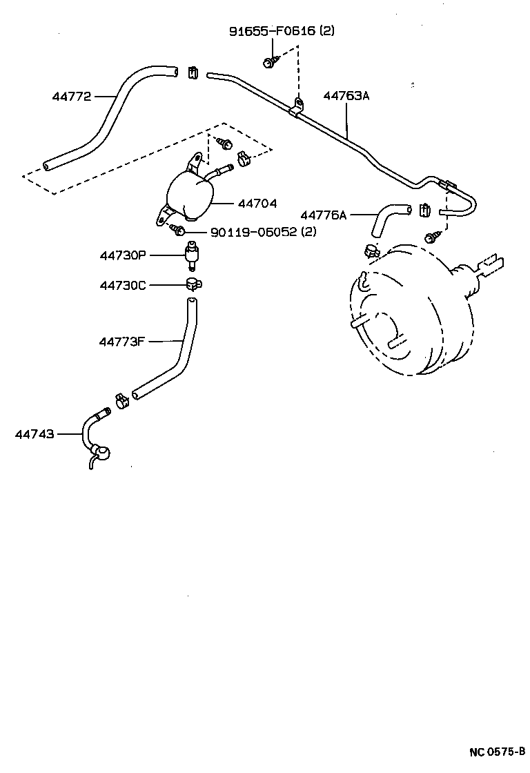 04443-22570 BOOSTER KIT, BRAKE product image