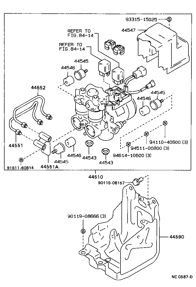 44510-22081 ACTUATOR ASSY, BRAKE product image