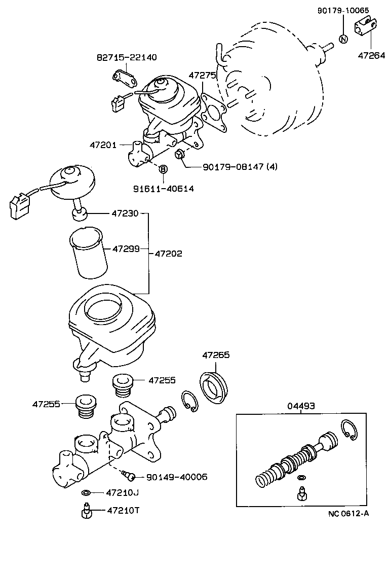 47202-22260 RESERVOIR SUB-ASSY, BRAKE MASTER CYLINDER product image