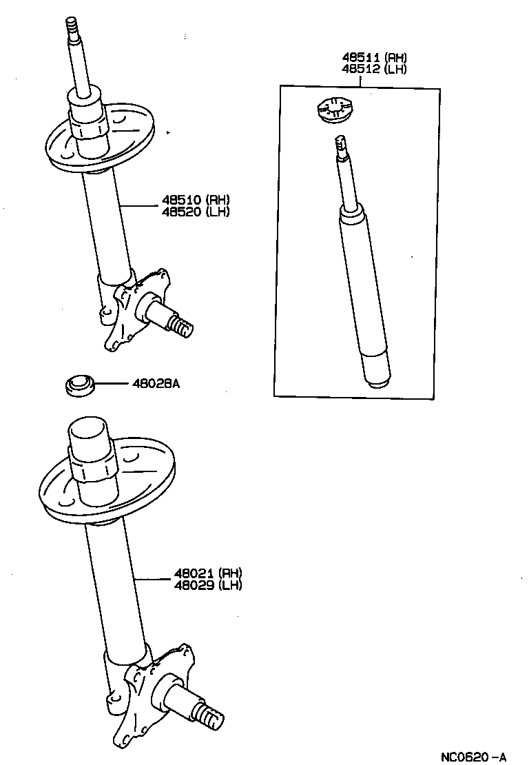 48510-22330 ABSORBER ASSY, SHOCK, FRONT RH product image