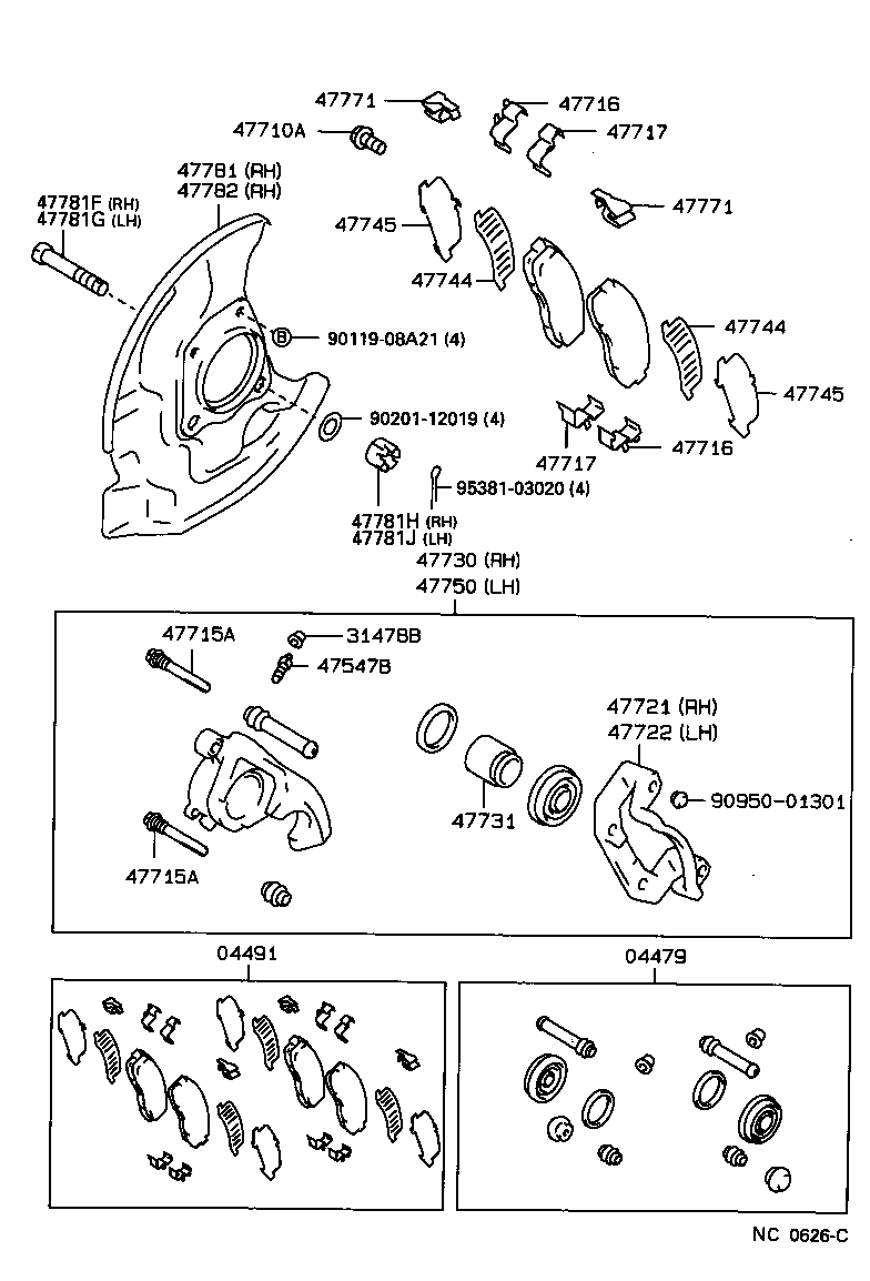 04465-35110 PAD KIT, DISC BRAKE, FRONT product image