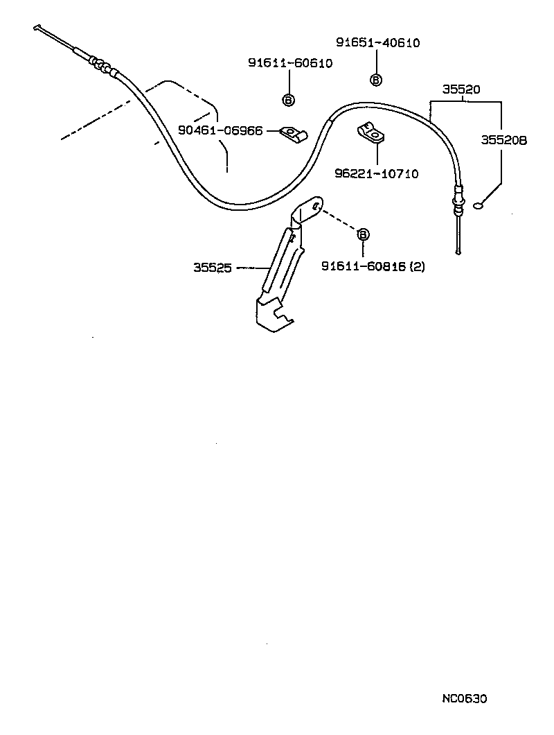 35520-35160 CABLE ASSY, THROTTLE product image