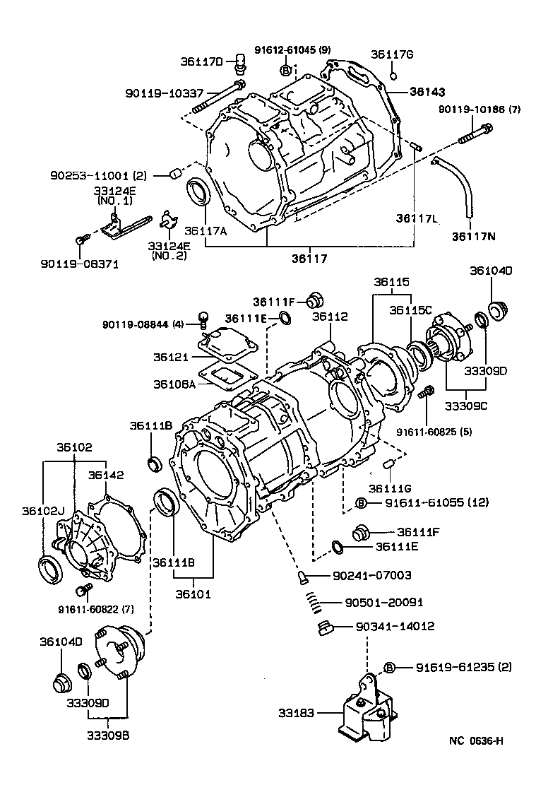 36101-35021 CASE SUB-ASSY, TRANSFER product image