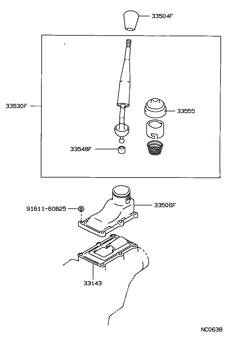 33182-35020 GASKET, CONTROL SHIFT LEVER RETAINER (FOR FLOOR SHIFT) product image