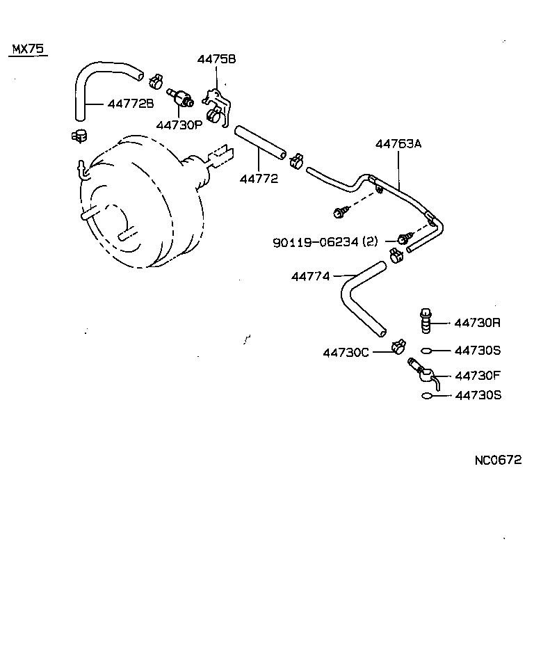 04443-22690 BOOSTER KIT, BRAKE product image