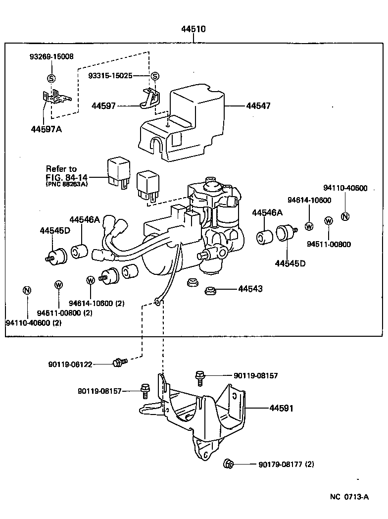 44510-50010 ACTUATOR ASSY, BRAKE product image