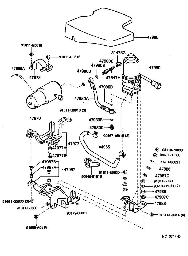 44510-50010 ACTUATOR ASSY, BRAKE product image