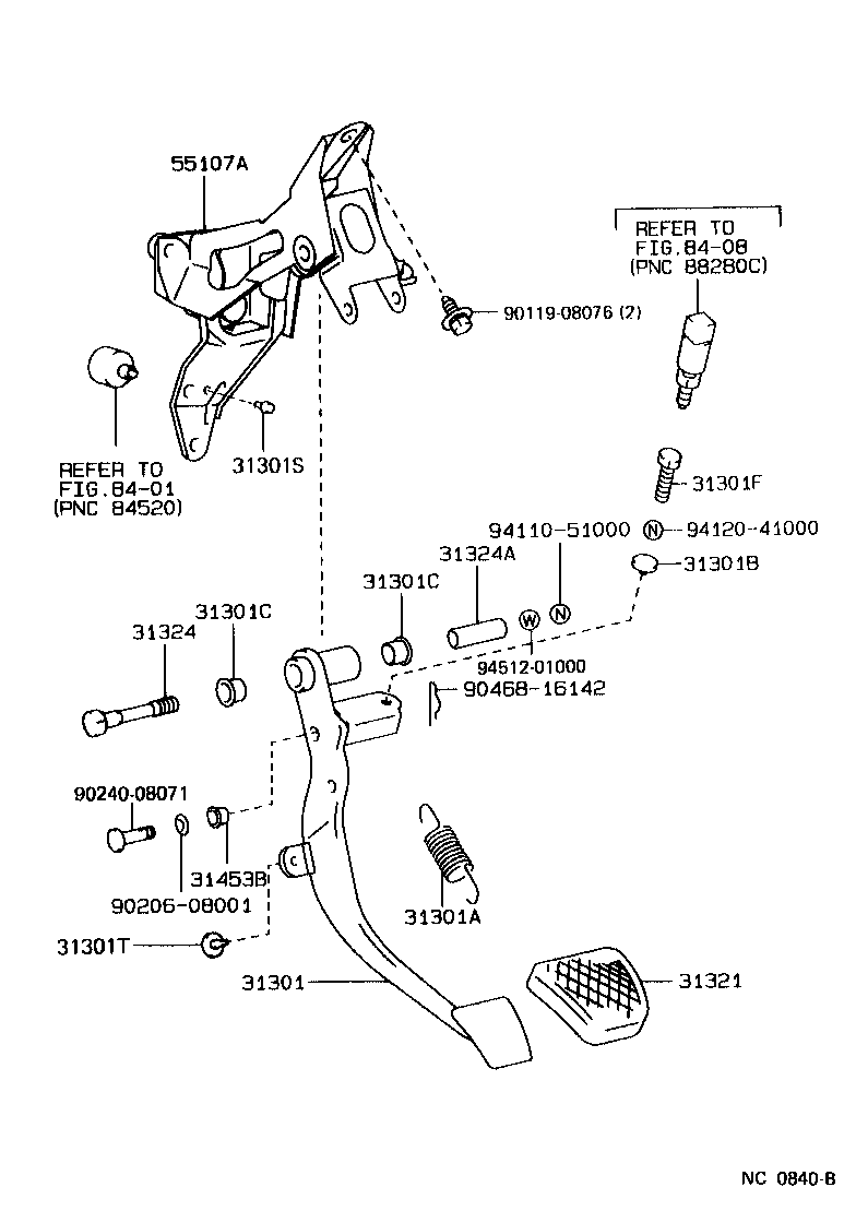 31310-17050 PEDAL SUB-ASSY, CLUTCH product image