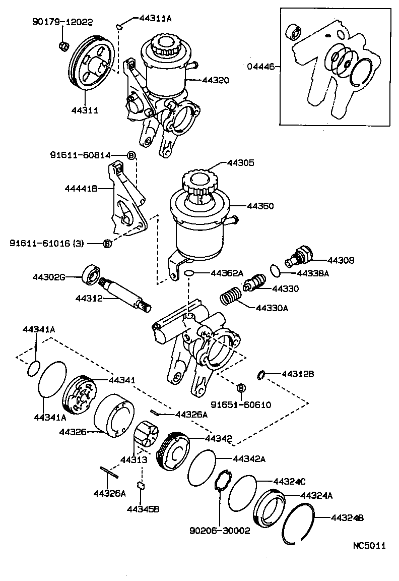 44369-20100 BRACKET, OIL RESERVOIR, NO.1 product image