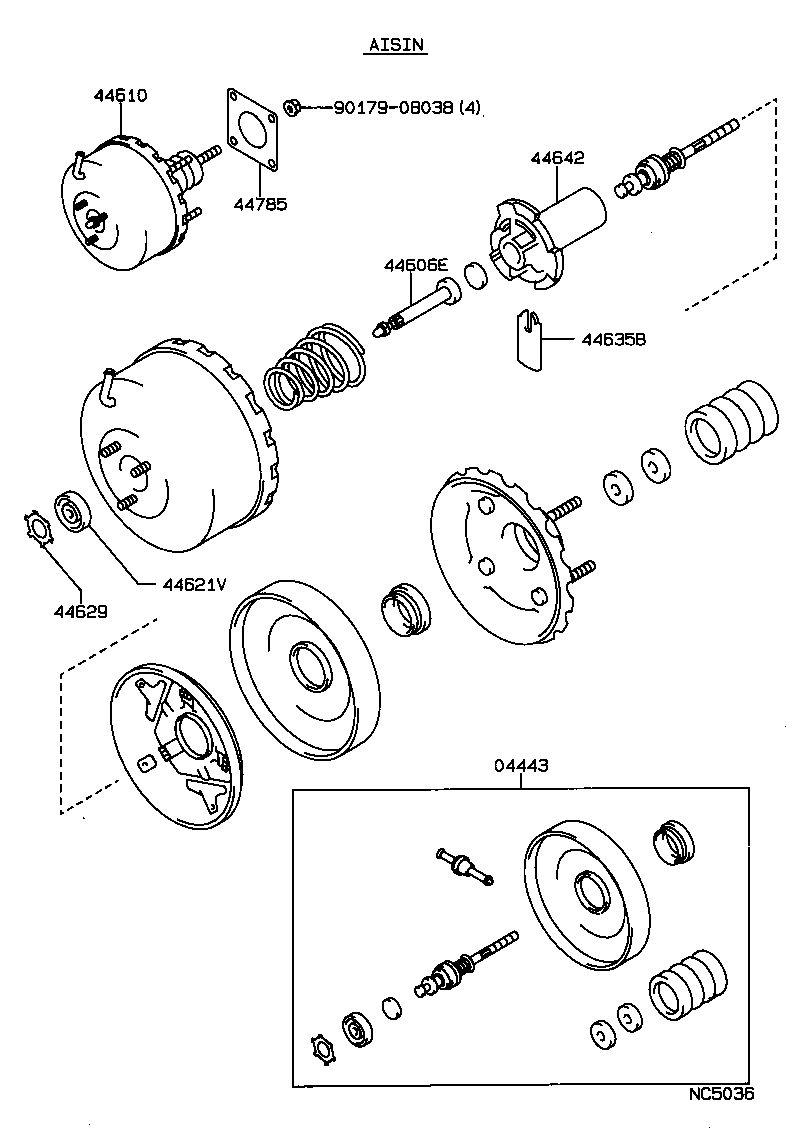 04443-20800 BOOSTER KIT, BRAKE product image