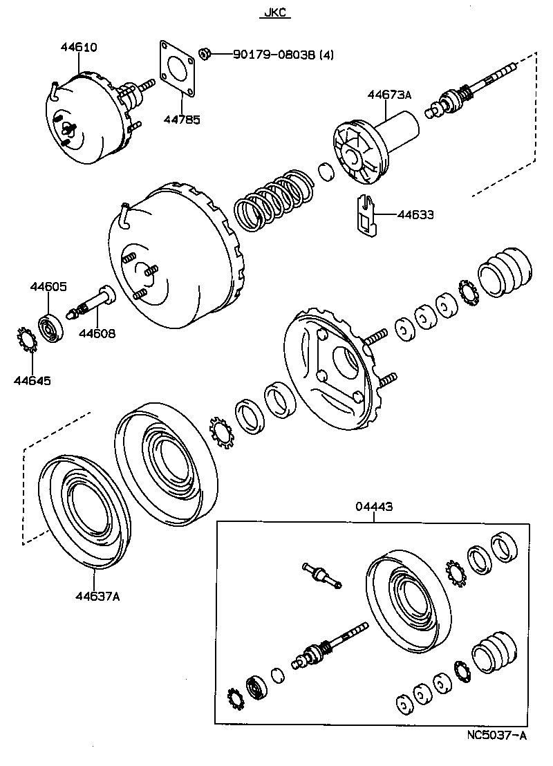 04443-20800 BOOSTER KIT, BRAKE product image