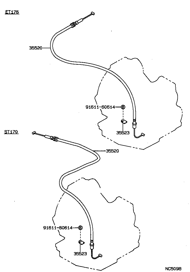 35520-20330 CABLE ASSY, THROTTLE product image