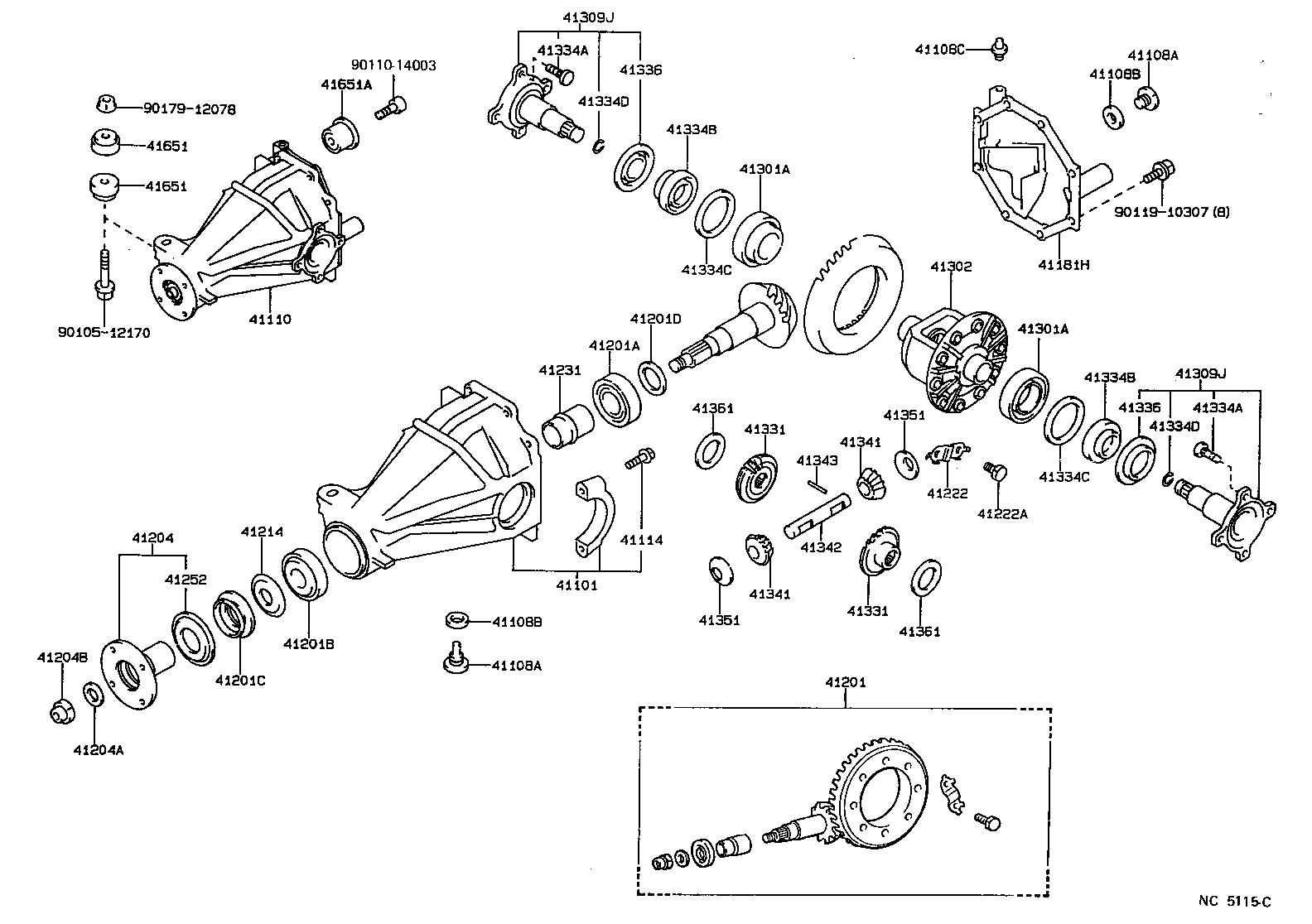 41305-30010 GEAR, REAR DIFFERENTIAL SIDE product image