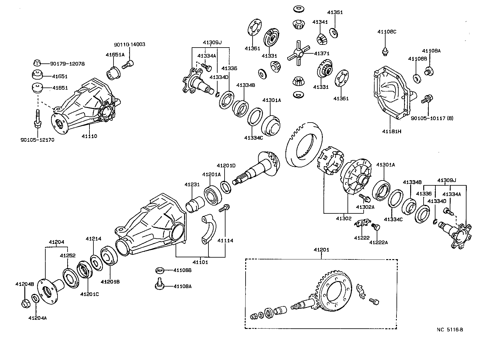 41305-30010 GEAR, REAR DIFFERENTIAL SIDE product image