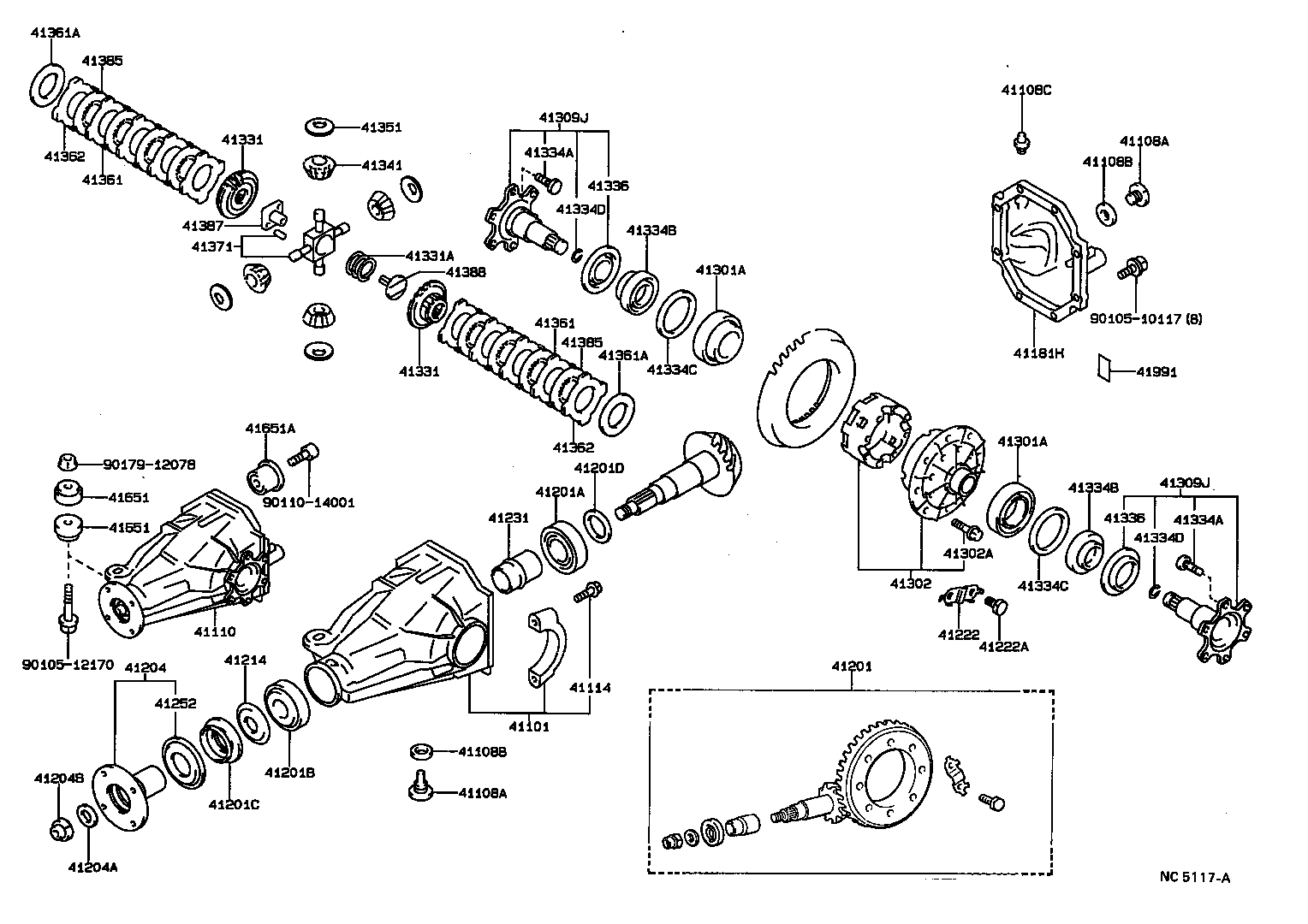 41110-22470 CARRIER ASSY, DIFFERENTIAL, REAR product image