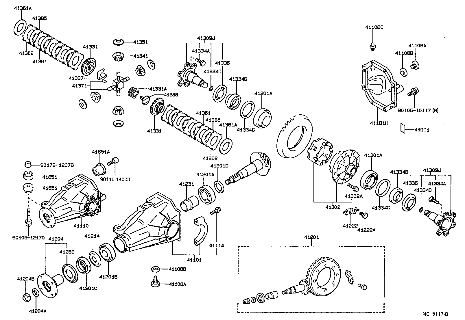 41305-30010 GEAR, REAR DIFFERENTIAL SIDE product image